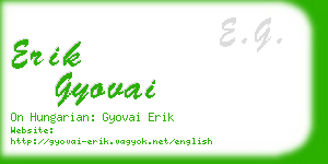 erik gyovai business card